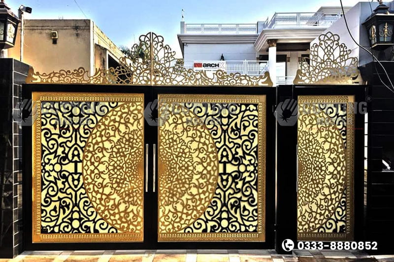Gate Design Laser cut Gold Black