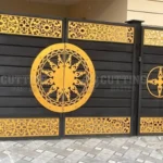 Gate Design Laser cut black and golden