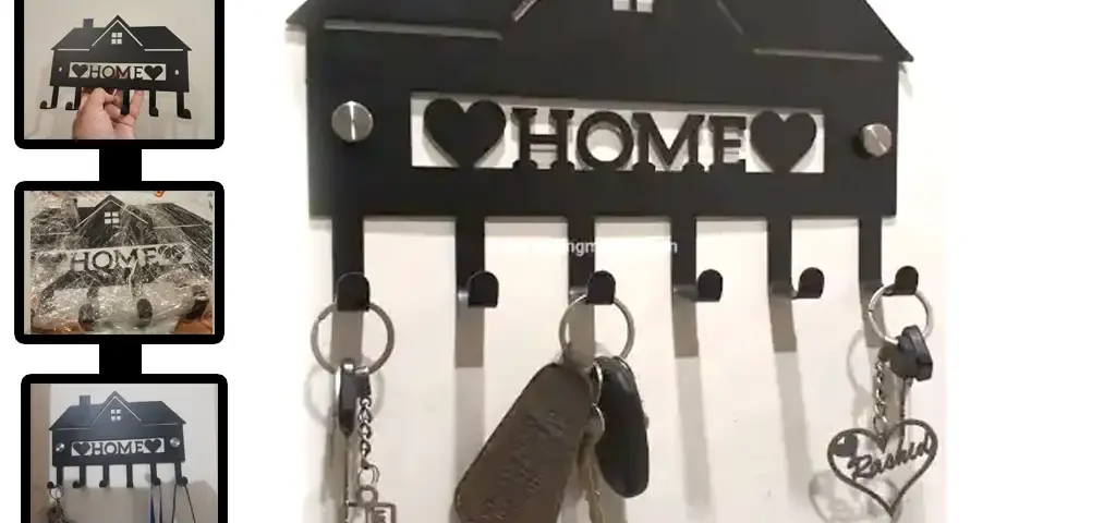 key holder black wall mounted